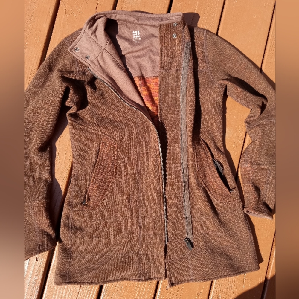 Title Nine Canada Wool Blend Zip Up Sweater Like New sz XS
